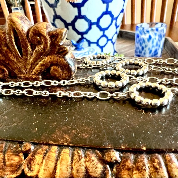 John Hardy Open Circle Stationed Long Chain Necklace in Sterling Silver - Picture 6 of 15